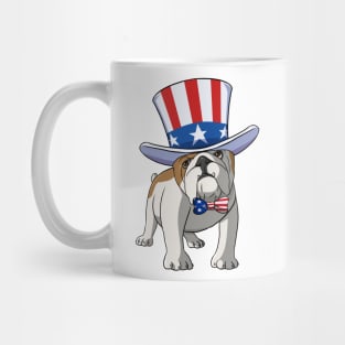 English Bulldog 4th of July American Mug